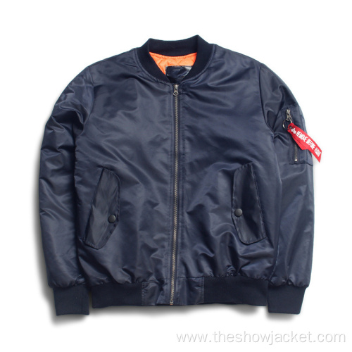 Factory Wholesale Cool Mens Flight Jacket with Collar